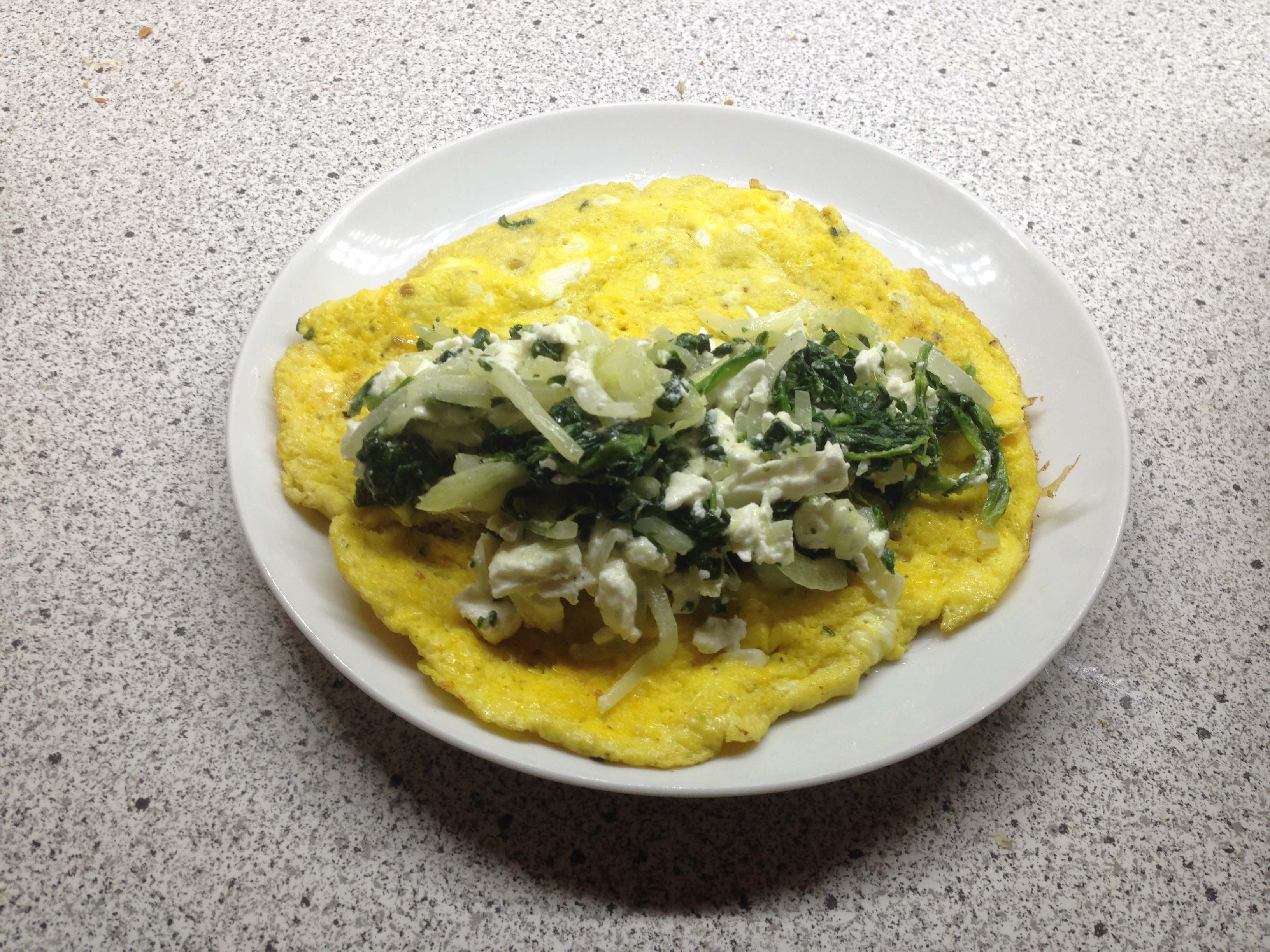 [Veggie] Feta-Spinat-Omlette