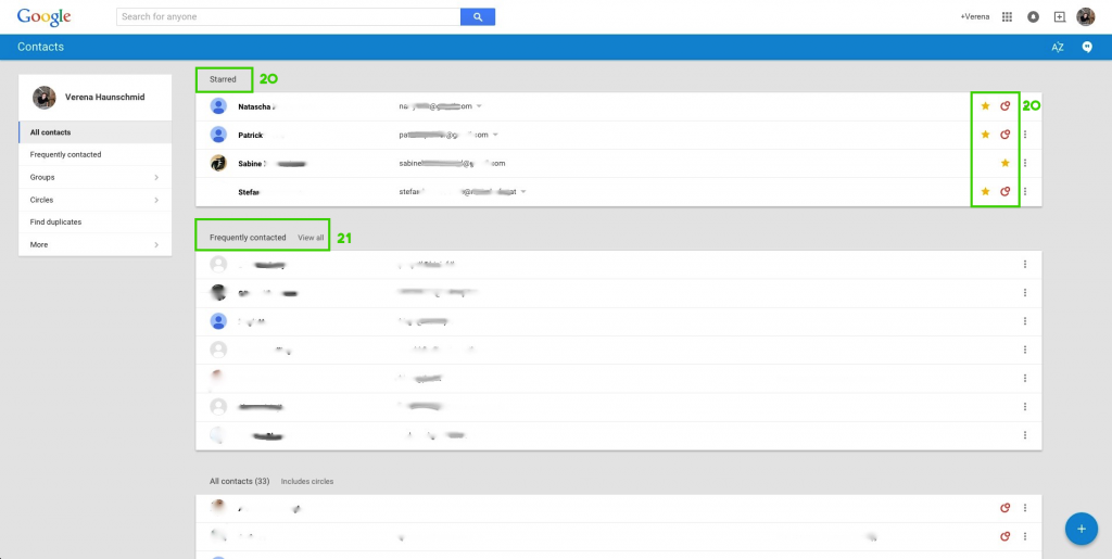 Figure 9. Contacts.