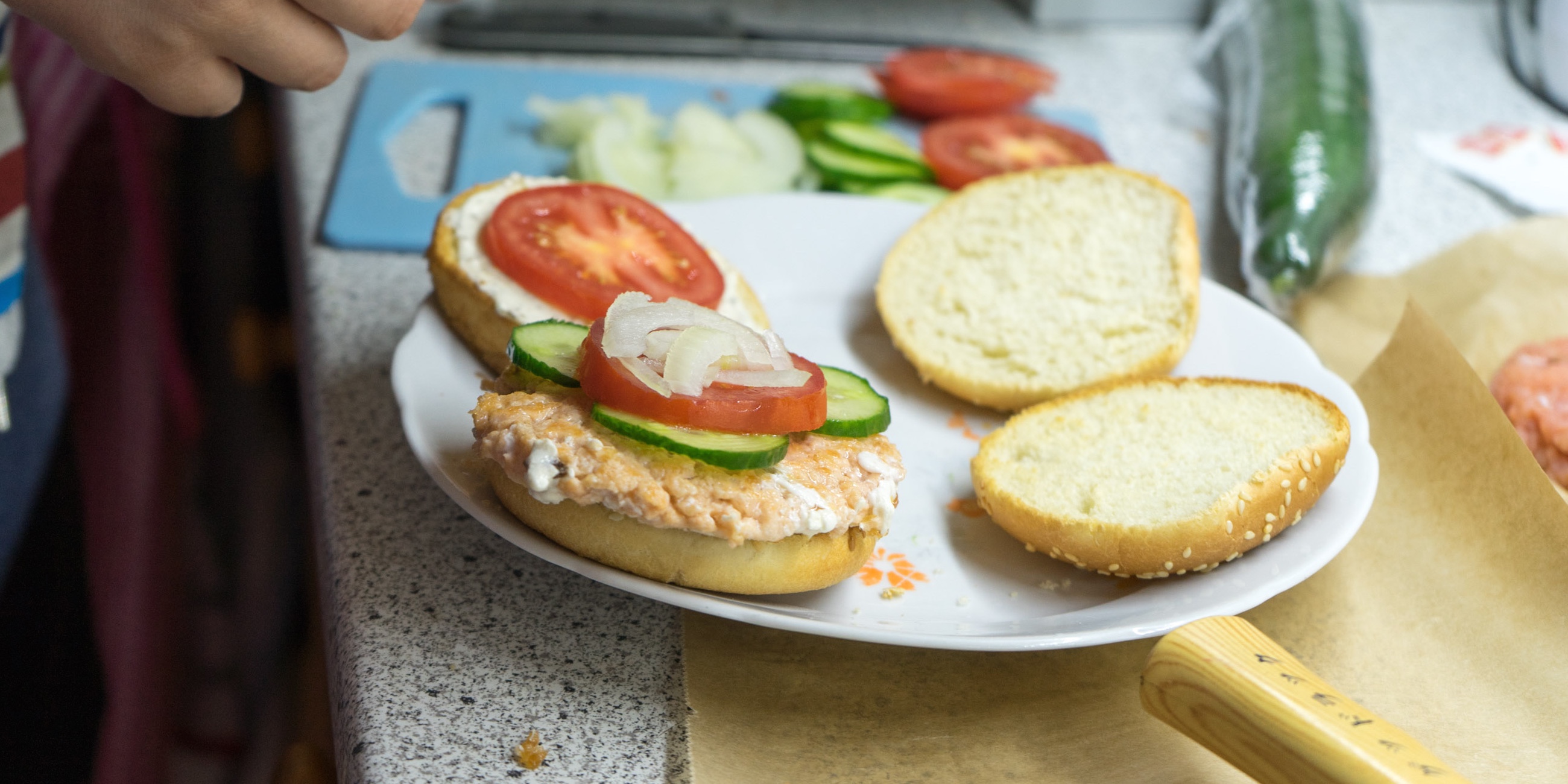 Lachs Burger