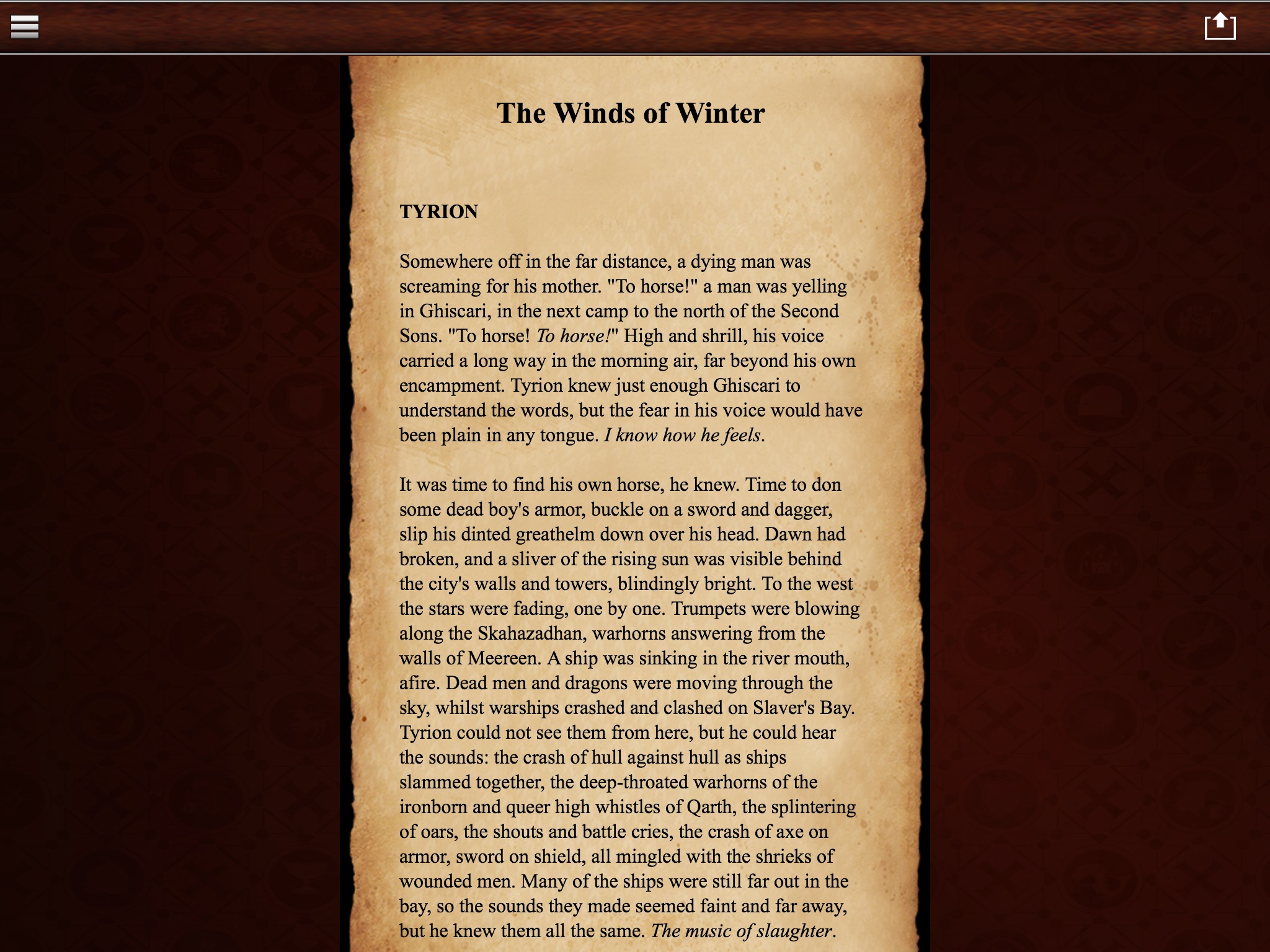 Game of Thrones Get access to all available “Winds of Winter” chapters
