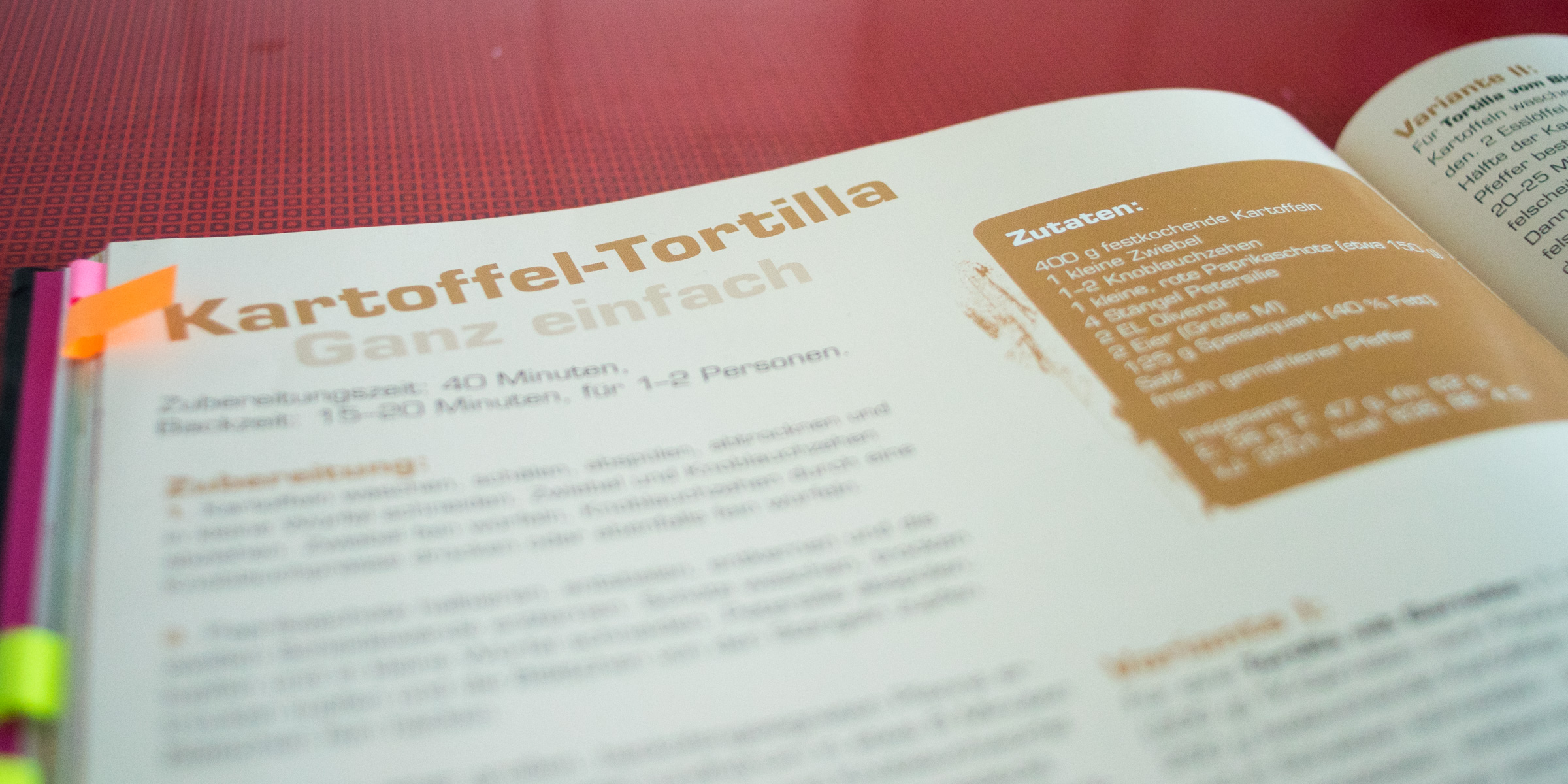 Kartoffel-Tortilla mit Gemüse und Schinken