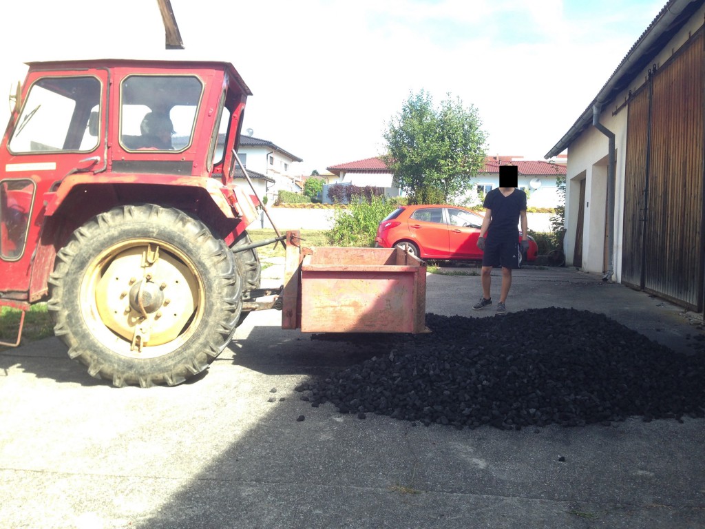 Picture 13: Tractor, obstacle and a person.