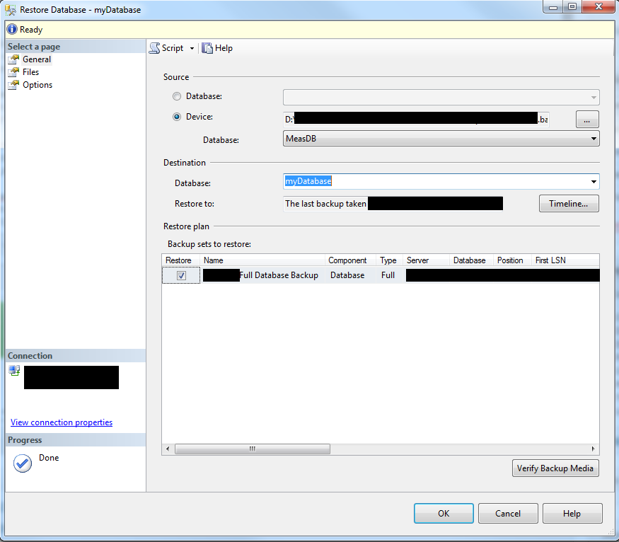 Select the backup file under .bak.