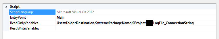 Chose the variables you want to pass to the script.