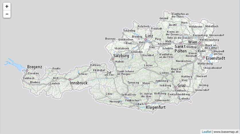 Austria in gray-ish.