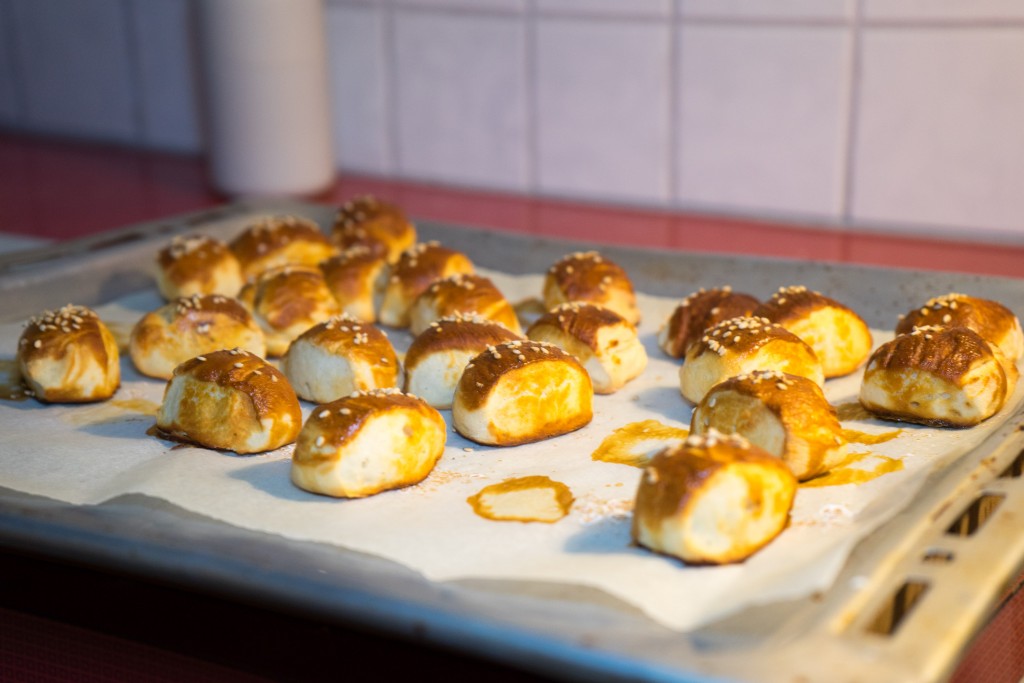 Die knusprigen Pretzel Bites.