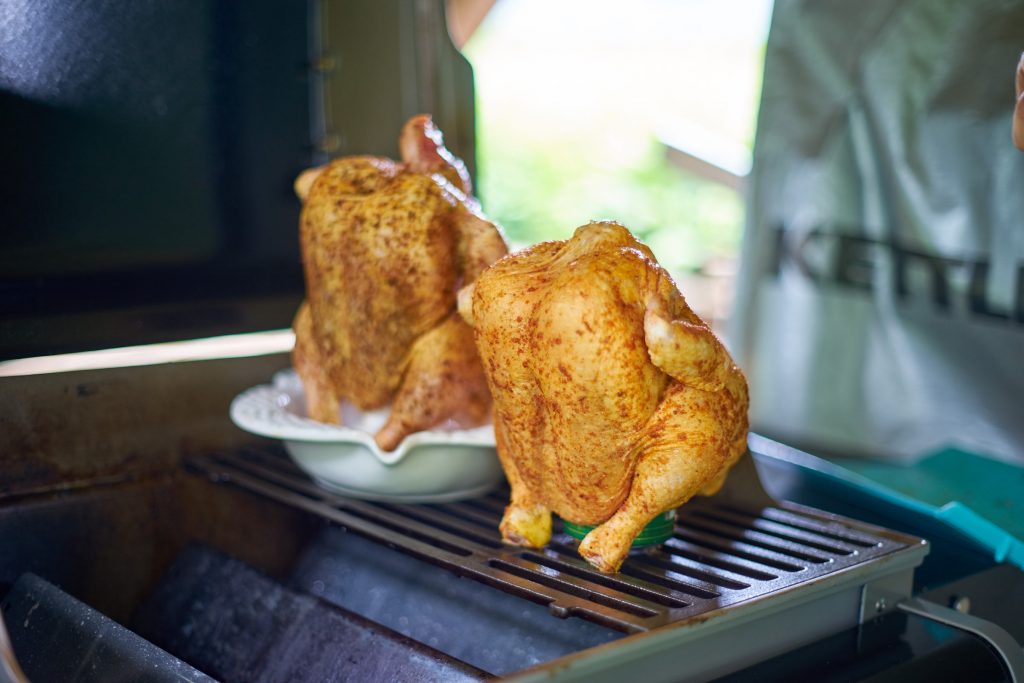 Vorsichtig auf dem Grill platzieren ...