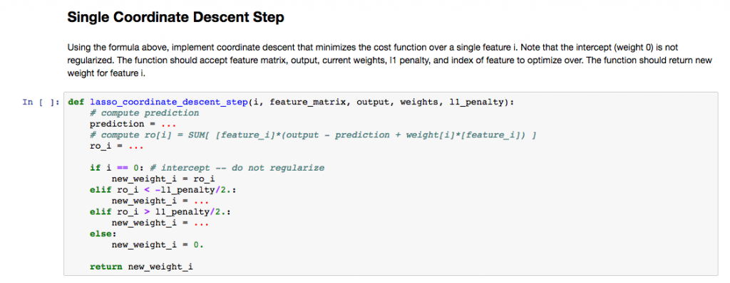 Exercise of the Coursera course "Machine Learning: Regression"