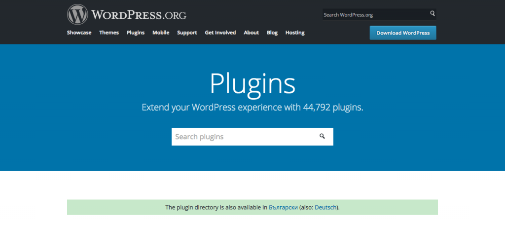The new plugin search interface.