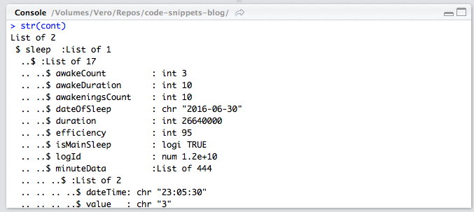 Fitbit sleep data part 1.