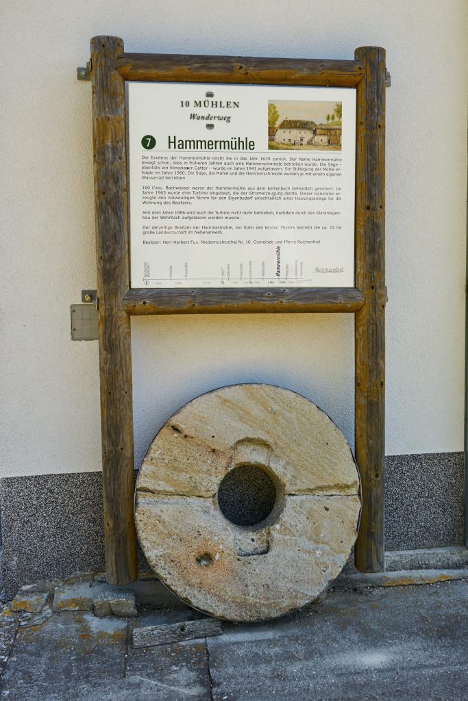 Beschilderung des 10-Mühlenwanderweg - Hammermühle