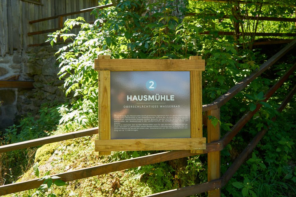 Beschilderung des 10-Mühlenwanderweg - Hausmühle