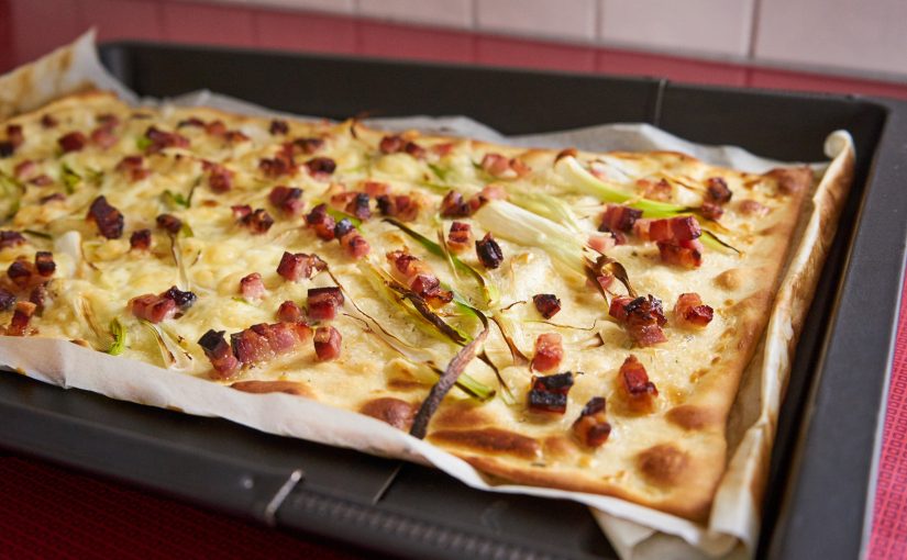 Flammkuchen mit Fertigteig und Rezept von Tante Fanny – verenapraher