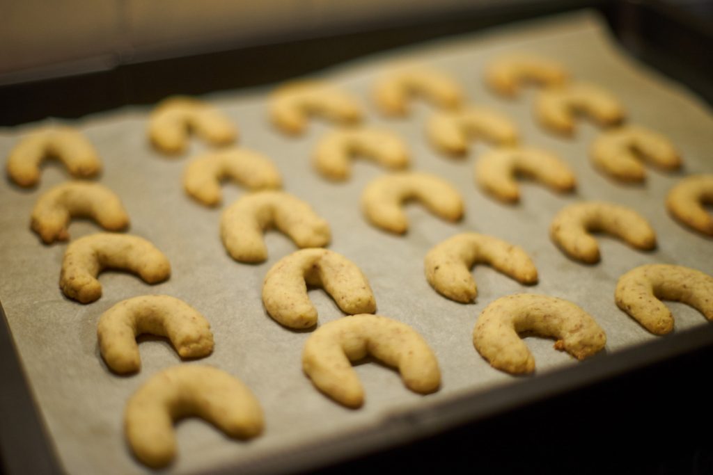 Fertige geformte Vanillekipferl!