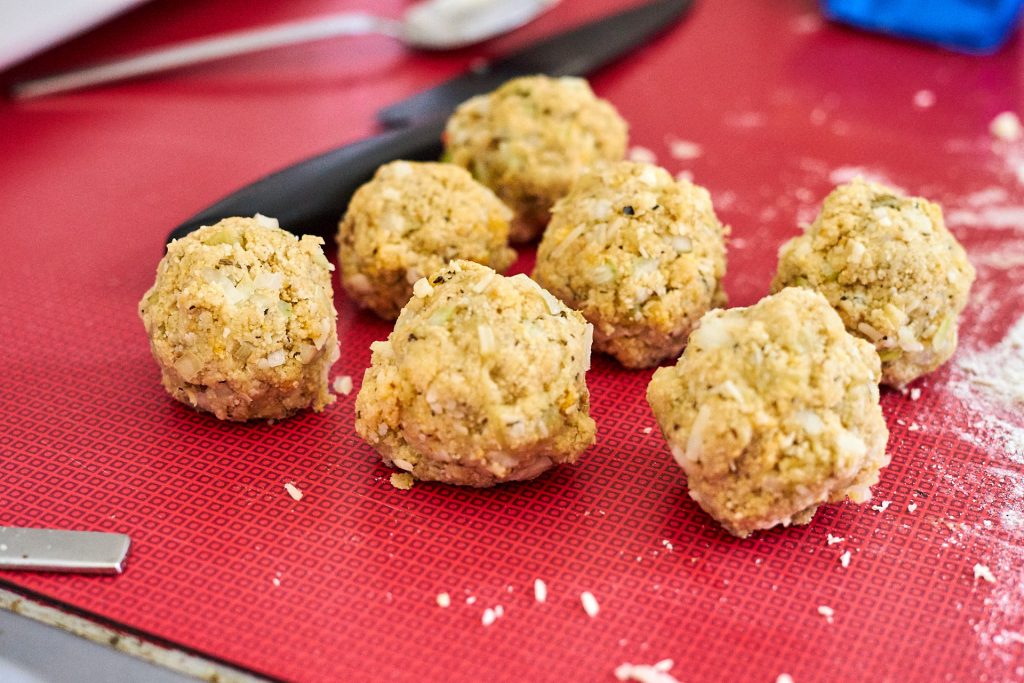 Auberginen-Bällchen.