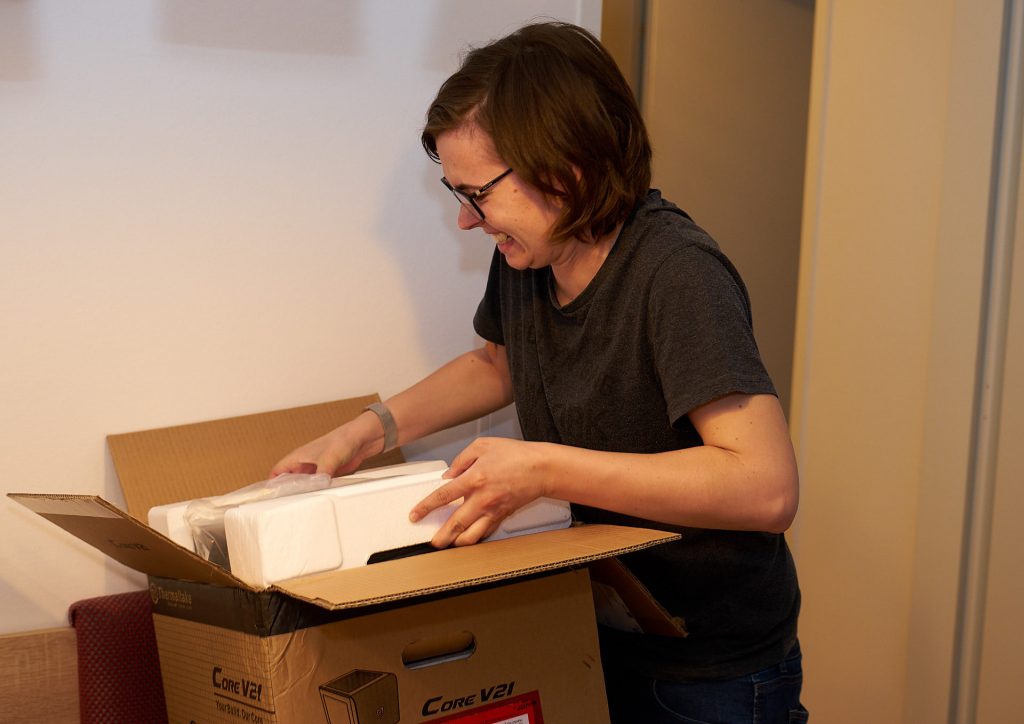 Me unpacking my new Thermaltake case