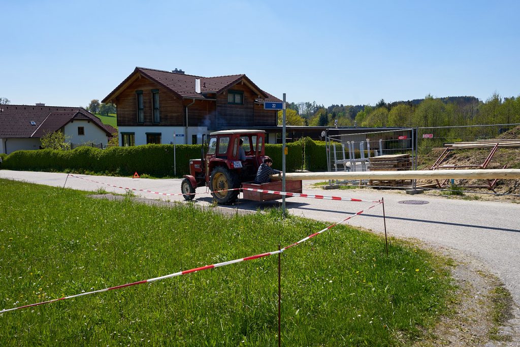 The tree is transported to its destination - May 1st Austria.