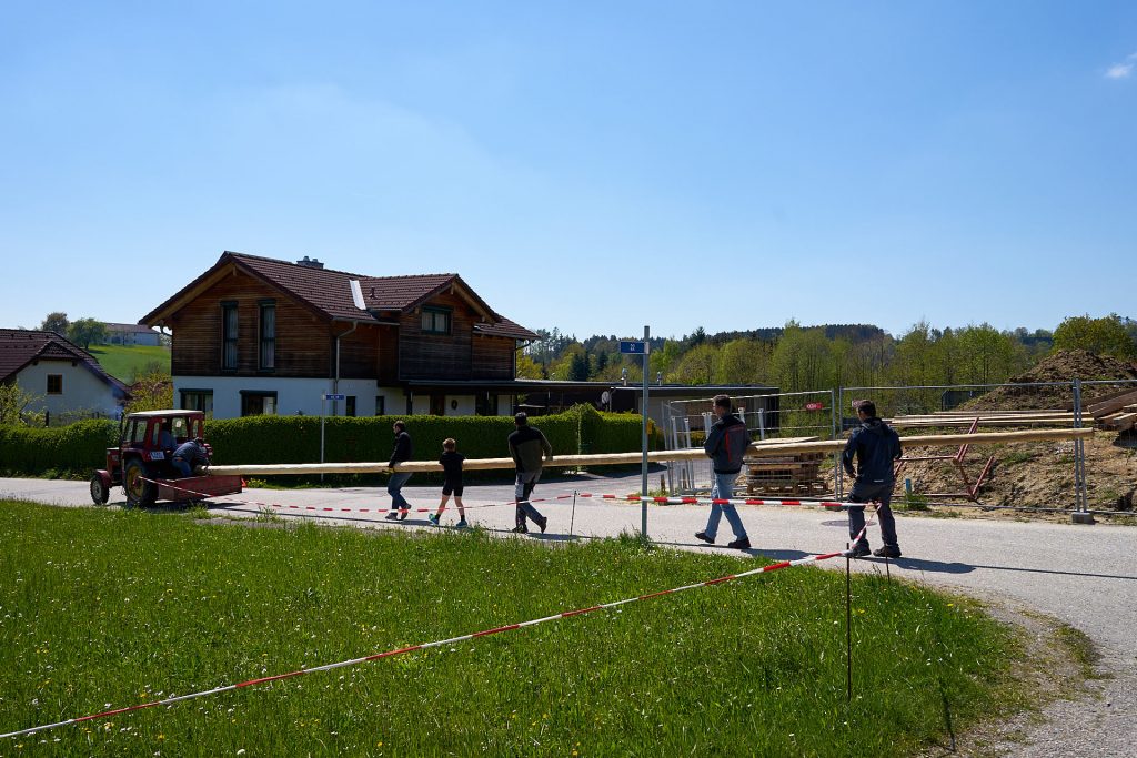 The tree is transported to its destination - May 1st Austria.