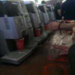 A few coffee machines at the conference.