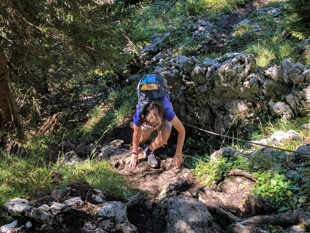 Ich beim Kraxeln am Katzenstein