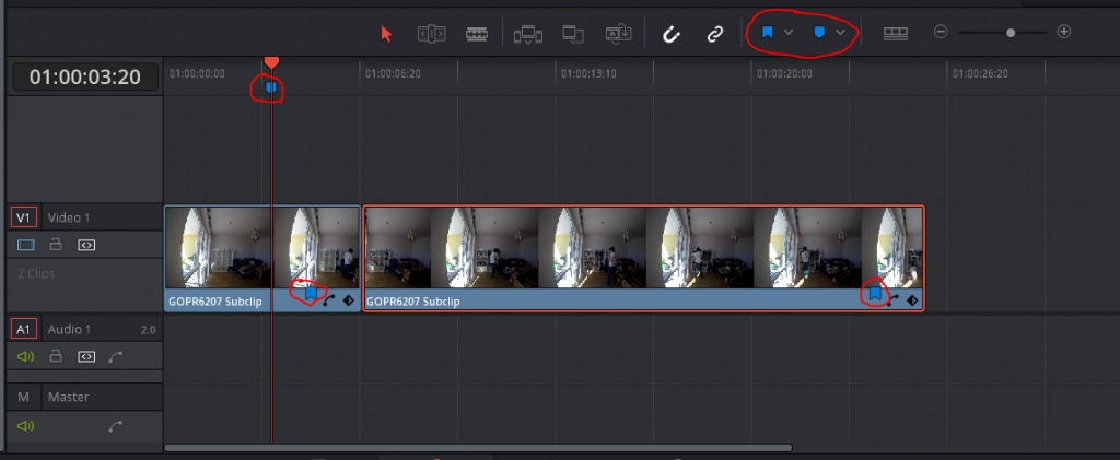 Markers and Flags in DaVinci Resolve