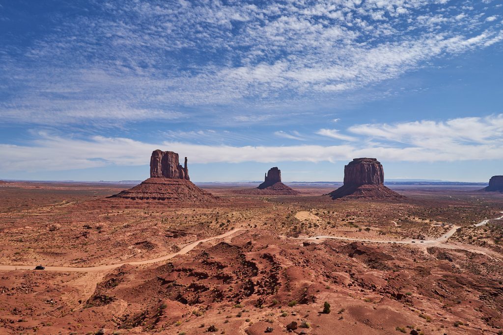 West Mitten Butte, Merrick Butte und East Mitten Butte.