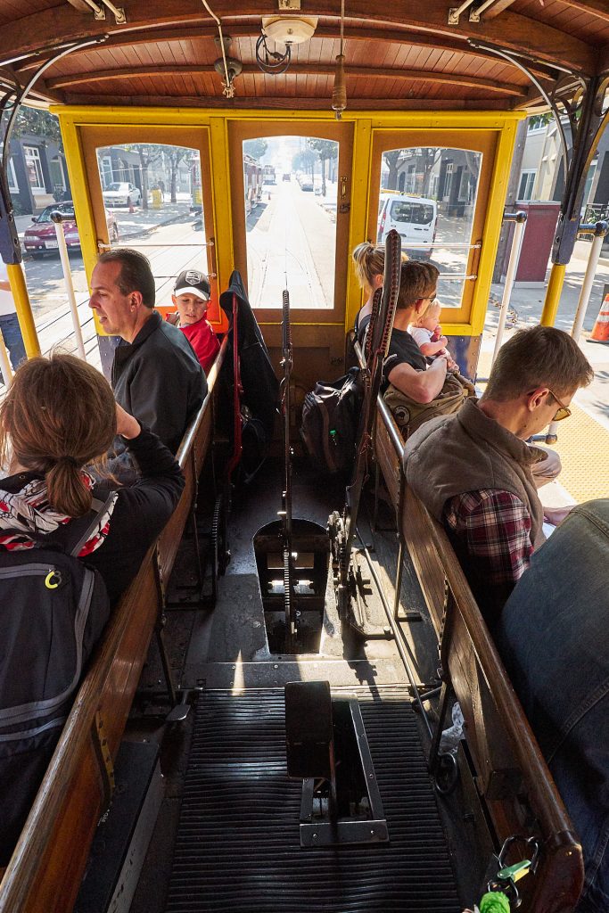 Ein Cable Car von innen.